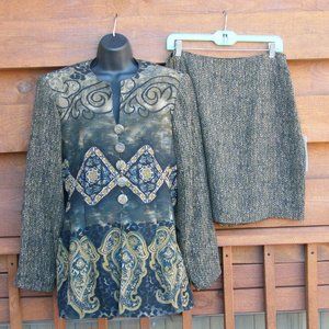 Dorothy Schoelen Platinum-2 Piece Jacket/Skirt Set